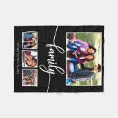 Couverture Polaire 4 Photos Collage Famille Décor (Devant (Horizontal))