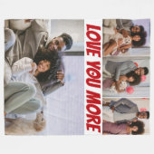 Couverture Polaire 4 Photos Collage Love You More (Devant (Horizontal))