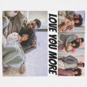 Couverture Polaire 4 Photos Collage Love You More (Devant (Horizontal))