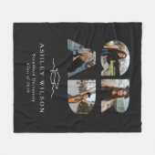 Couverture Polaire 4 Script photo noir Graduation (Devant (Horizontal))