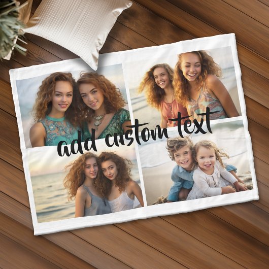 Couverture Polaire 4 texte de script de collage photo - couleurs modi