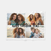 Couverture Polaire 4 texte de script de collage photo - couleurs modi (Devant (Horizontal))