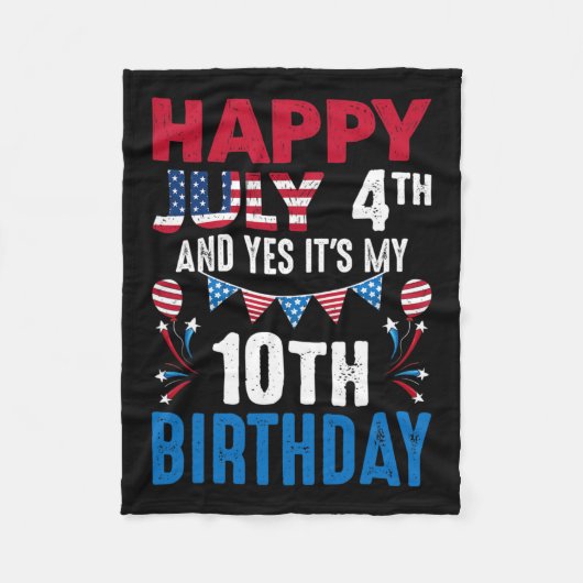 Couverture Polaire 4e Et oui c'est mon 10e anniversaire Patriot Améri (Devant)