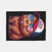 Couverture Polaire 4th Of July Capybara – God Bless America Hat And P (Devant (Horizontal))