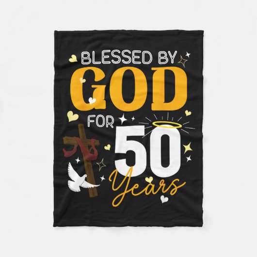 Couverture Polaire 50 Birthday Blessed By God For 50 Years Old 50th B (Devant)