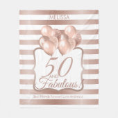 Couverture Polaire 50 Et fabuleux 50e anniversaire Rose Gold (Devant)