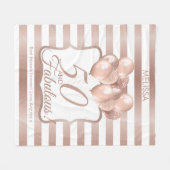 Couverture Polaire 50 Et fabuleux 50e anniversaire Rose Gold (Devant (Horizontal))