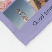 Couverture Polaire 50 Pictures Photo Collage Custom Color Purple (Coin)