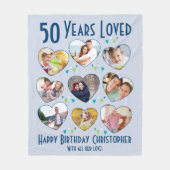 Couverture Polaire 50e anniversaire 50 ans photo Collage aimé (Devant)