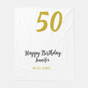 Couverture Polaire 50e anniversaire ajouter nom date année noire modè