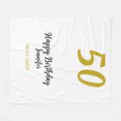 Couverture Polaire 50e anniversaire ajouter nom date année noire modè (Devant (Horizontal))