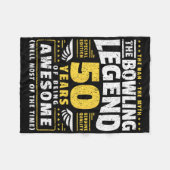 Couverture Polaire 50e anniversaire Bowling 50 ans Old Bowler (Devant (Horizontal))