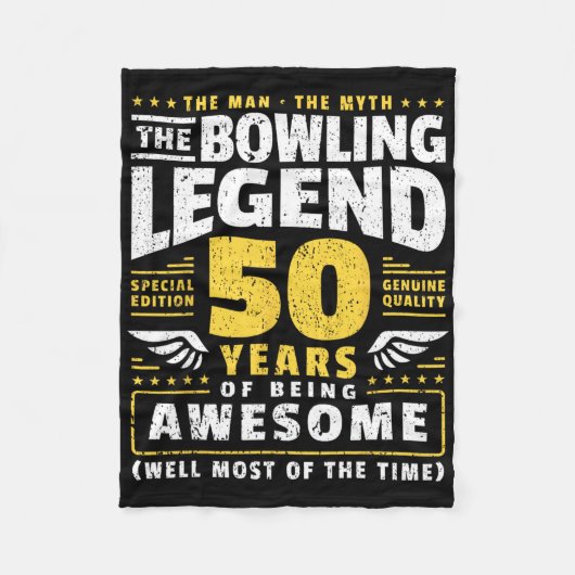 Couverture Polaire 50e anniversaire Bowling 50 ans Old Bowler (Devant)