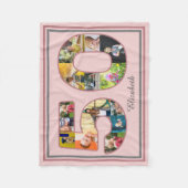 Couverture Polaire 50e anniversaire de fête Photo Collage Dusty Blush (Devant)