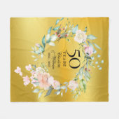 Couverture Polaire 50e Anniversaire de Mariage d'or doré (Devant (Horizontal))