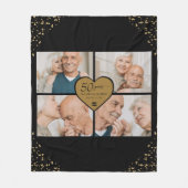 Couverture Polaire 50e anniversaire de Mariage Photo Gold Parties sci (Devant)