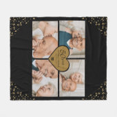 Couverture Polaire 50e anniversaire de Mariage Photo Gold Parties sci (Devant (Horizontal))