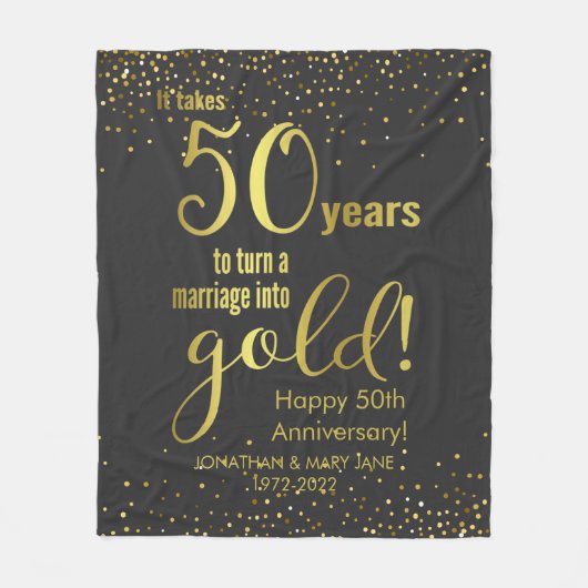 Couverture Polaire 50e anniversaire du Mariage d'or (Devant)