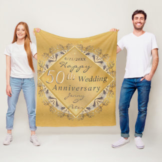 Couverture Polaire 50e anniversaire du Mariage Golden Ochre