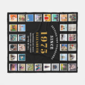 Couverture Polaire 50e anniversaire Famille Photo Collage 32 Photogra (Devant (Horizontal))