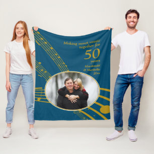 Couverture Polaire 50e anniversaire Mariage d'or FAÇONNANT LA MUSIQUE