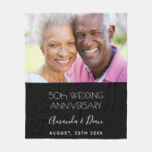 Couverture Polaire 50e anniversaire mariage photo moderne élégant (Devant)