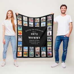 Couverture Polaire 50e anniversaire Photo Collage maman