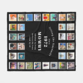 Couverture Polaire 50e anniversaire Photo Collage maman (Devant (Horizontal))