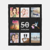 Couverture Polaire 50e anniversaire photo collage noir (Devant)