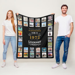 Couverture Polaire 50e anniversaire Photo Collage Père