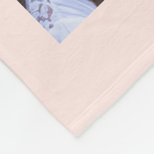 Couverture Polaire 50e anniversaire sur mesure photo collage rose or  (Coin)