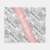 Couverture Polaire 50e fête d'anniversaire Cadeaux personnalisés (Devant (Horizontal))