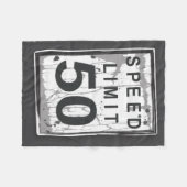 Couverture Polaire 50th Birthday Funny Ngy Speed Limit Sign  (Devant (Horizontal))