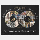Couverture Polaire 50th Wedding Anniversary Infinity Photo Collage (Devant (Horizontal))