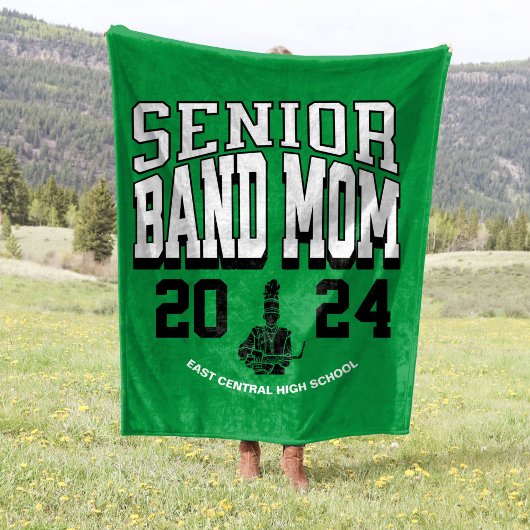 Couverture Polaire 50x60 School Band Senior Mom Stadium