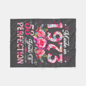 Couverture Polaire 53 Year Old Made In 1973 Floral 53rd Birthday Wome (Devant (Horizontal))