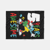 Couverture Polaire 5 Anniversaire Autiste Garçon Fille Autisme Aware (Devant (Horizontal))