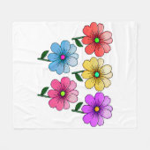 Couverture Polaire 5 Fleurs de couleur (Devant (Horizontal))