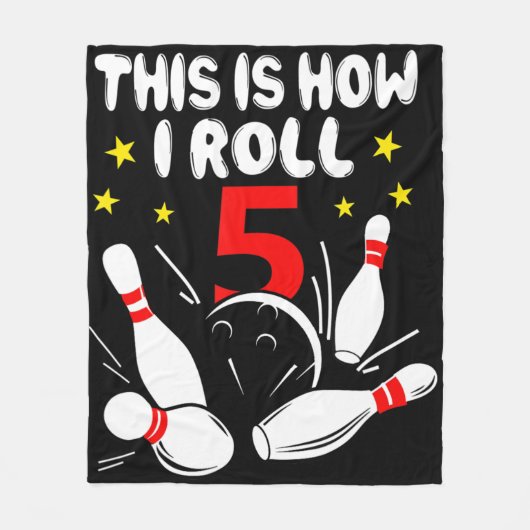 Couverture Polaire 5 Year Old Bowling This Is How I Roll 5th Birthday (Devant)