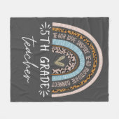 Couverture Polaire 5th grade teacher teach love inspire boho rainbow (Devant (Horizontal))