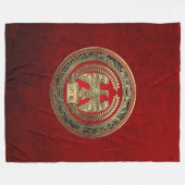 Couverture Polaire [600] Aigle impérial romain d'or (Devant (Horizontal))