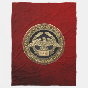 Couverture Polaire [600] Aigle impérial romain d'or sur médaillon d'o