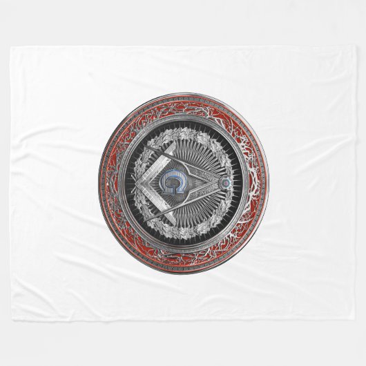 Couverture Polaire [600] Master Mason - Silver Square & Compass (Devant (Horizontal))
