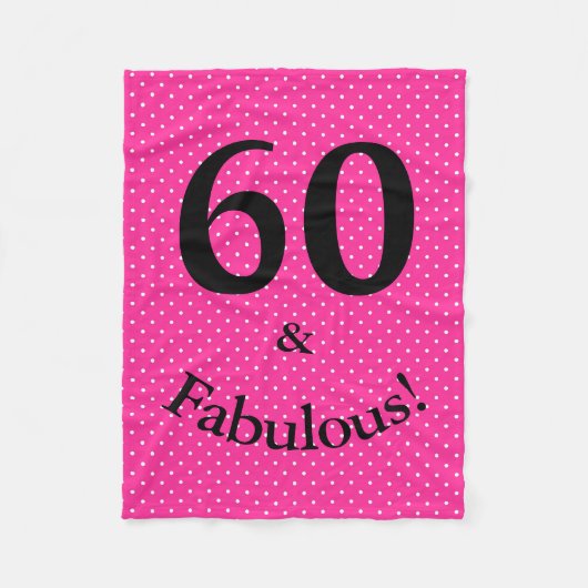 Couverture Polaire 60 & Fabuleux Anniversaire Pois rose vif (Devant)