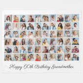 Couverture Polaire 60 Photo Collage Ajouter N'Importe Quel Nom Et Âge (Devant (Horizontal))