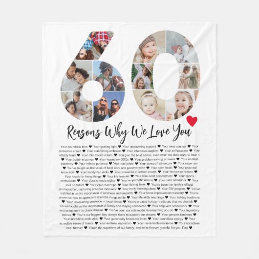 Couverture Polaire 60 Raisons pour lesquelles nous vous aimons 60e an (Devant)