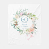Couverture Polaire 60e anniversaire du Mariage Diamond Floral Garland (Devant)
