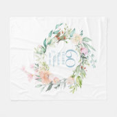 Couverture Polaire 60e anniversaire du Mariage Diamond Floral Garland (Devant (Horizontal))