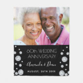 Couverture Polaire 60e anniversaire mariage diamant photo personnalis (Devant)