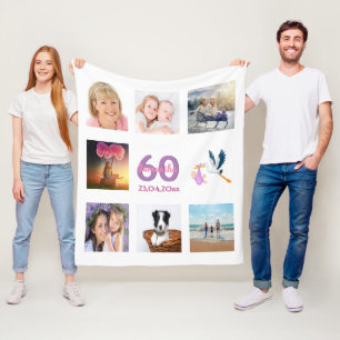 Couverture Polaire 60e anniversaire photo collage blanc